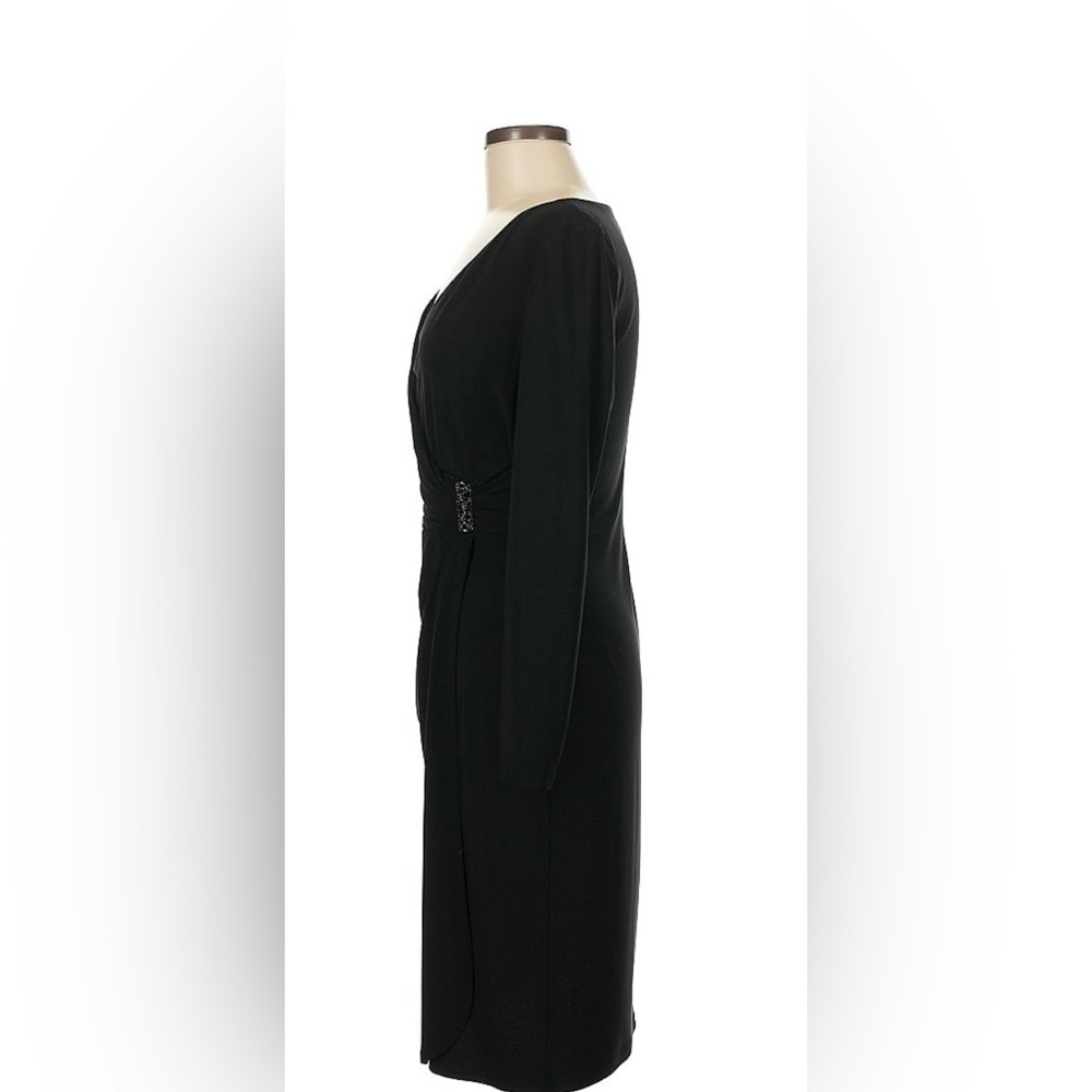 Chaps Elegant Black Long Sleeve Dress - Picture 4 of 5